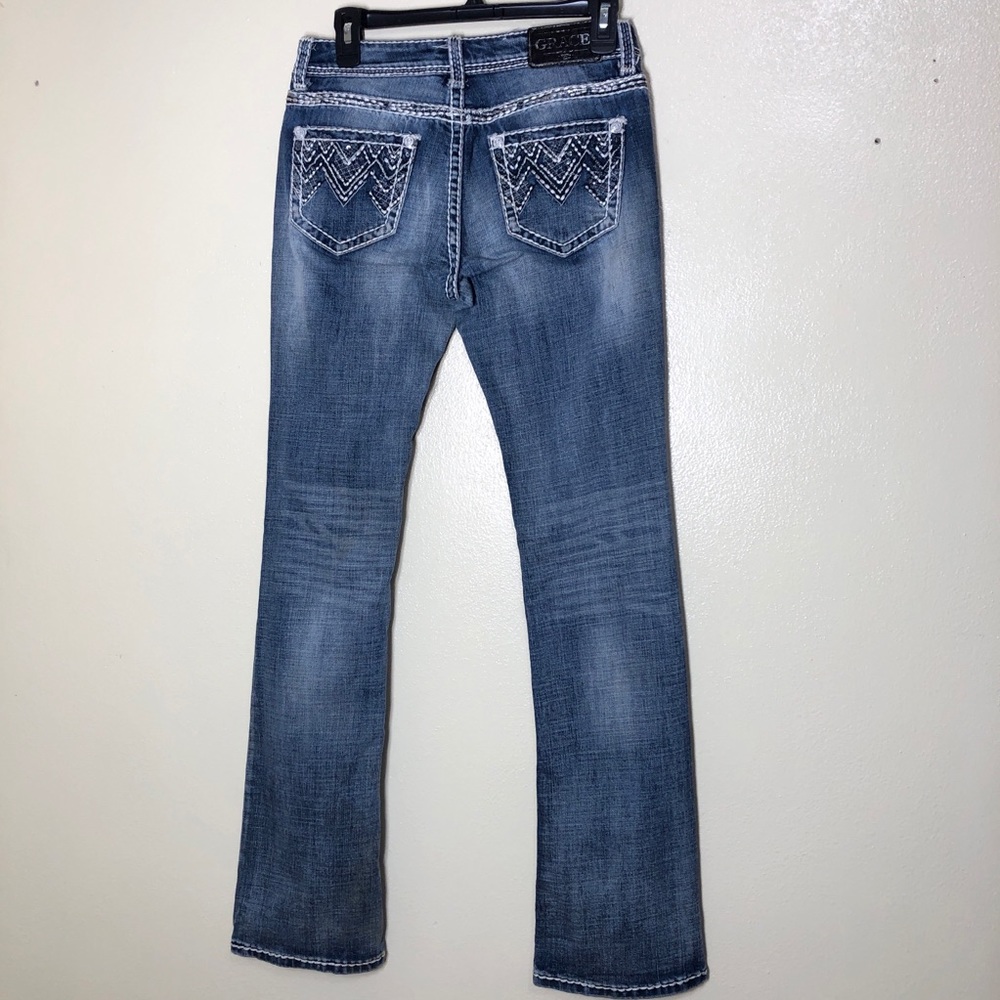 Grace in LA Jeans Womens Size 27 Low Rise Straight Leg - Picture 3 of 6
